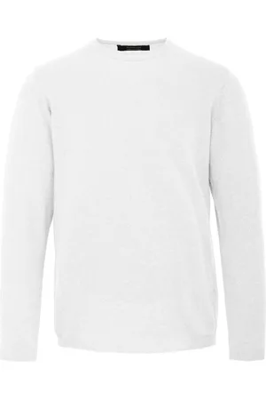Bomboogie Homme, Pulls, Blanc, Taille: XL Pull ras du cou en maille jersey