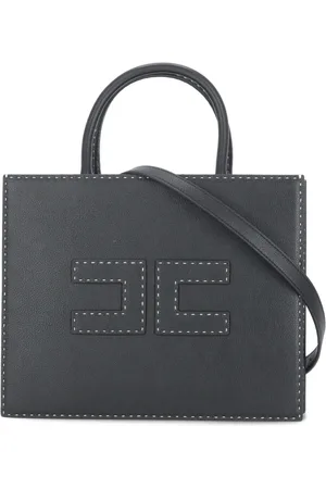 Elisabetta Franchi Femme, Sacs, Noir, Taille: ONE Size Sac Bandoulière Noir avec Coutures Visibles