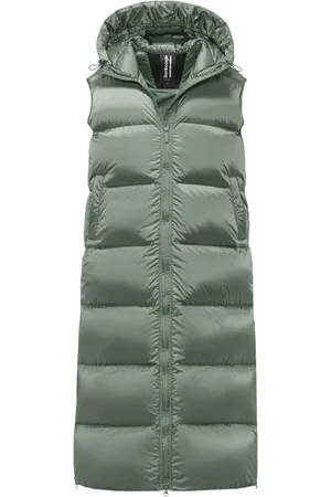 Bomboogie Femme, Vestes, Vert, Taille: 38 FR Pola Vest - Doudoune sans manches en nylon brillant