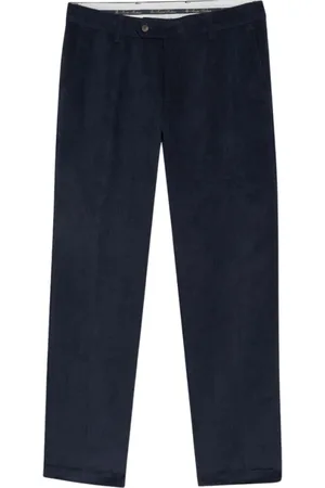Brooks Brothers Homme, Pantalons, Bleu, Taille: W44 Chinos Slim Fit en Velours Côtelé de Coton