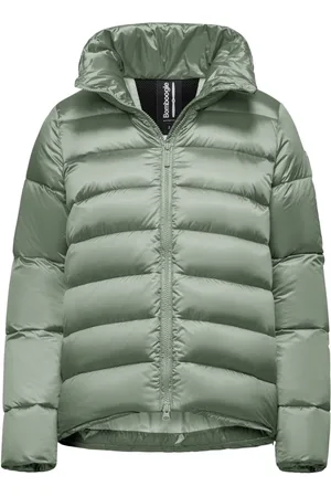 Bomboogie Femme, Vestes, Vert, Taille: 48 FR Bruges Jacket - Doudoune Courte en Nylon Lumineux