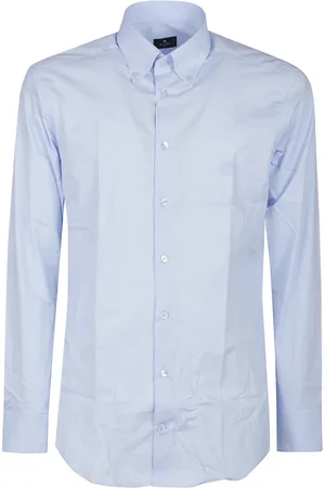 Etro Homme, Chemises, Bleu, Taille: L Chemise à boutons à manches longues avec logo