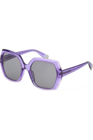 Furla Femme, Accessoires, Violet, Taille: ONE Size Lunettes de soleil lilas en plastique avec verres gris