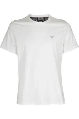 Barbour Homme, Tops, Blanc, Taille: XL Tartan Sports Tee Blanc Manches Courtes