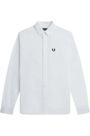 Fred Perry Homme, Chemises, Blanc, Taille: M Chemise Oxford Classique Boutonnée