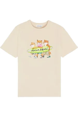 Maison Kitsuné Homme, Tops, , Taille: M Surf Fox Comfort Tee-Shirt