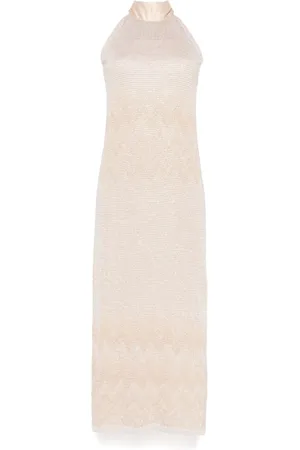 D.EXTERIOR Femme, Robes, , Taille: 38 FR Robe sans Manches Ivoire avec Fente Latérale