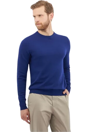 Brooks Brothers Homme, Pulls, Bleu, Taille: M Pull ras du cou en laine d`agneau