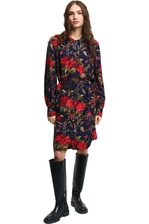 GANT Femme, Robes, Multicolore, Taille: 36 FR Robe à Roses Imprimées