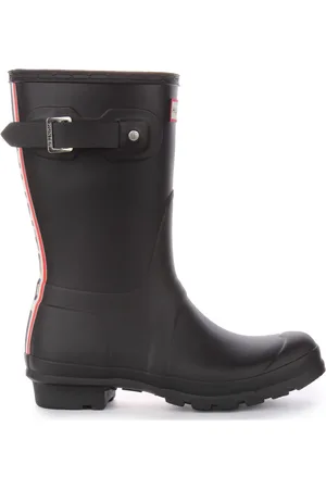 Hunter Femme, Chaussures, Noir, Taille: 36 EU Bottes Courtes Tricolores
