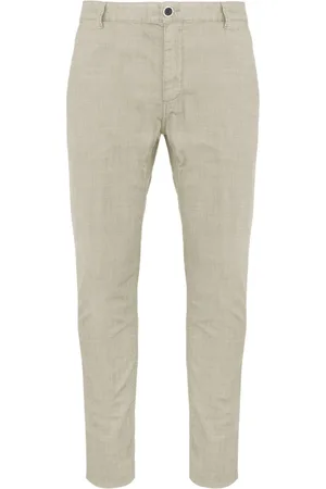 Bomboogie Homme, Pantalons, Blanc, Taille: W34 Pantalon Chino Coupe Slim Effet Denim