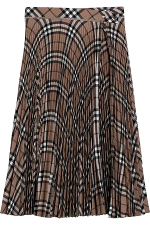 Burberry Femme, Jupes, Brun, Taille: 32 FR Jupe Plissée