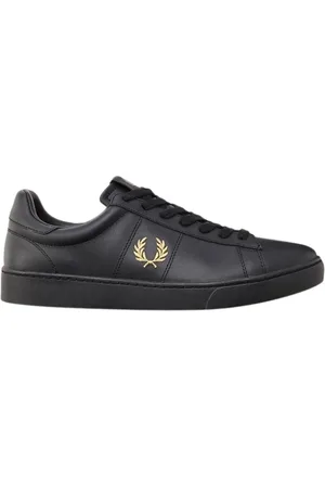 Fred Perry Homme, Chaussures, Noir, Taille: 41 EU Spencer Baskets en Cuir