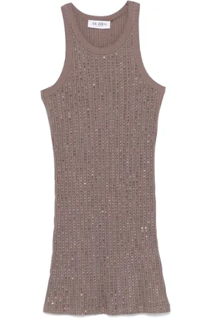 The Attico Femme, Robes, Brun, Taille: 36 FR Élégante Robe Marron