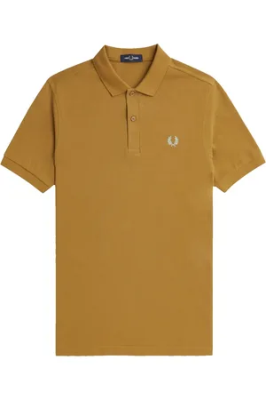 Fred Perry Homme, Tops, Brun, Taille: L Polo Uni Slim Fit Caramel Foncé