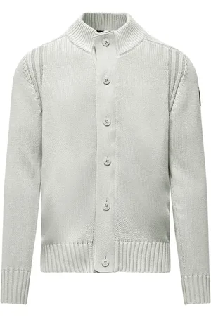 Bomboogie Homme, Pulls, Gris, Taille: 2XL Cardigan à col montant