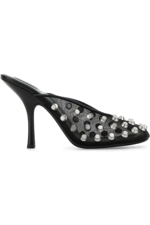 Alexander Wang Femme, Chaussures, Noir, Taille: 38 EU Mules Noires à Talons en Maille
