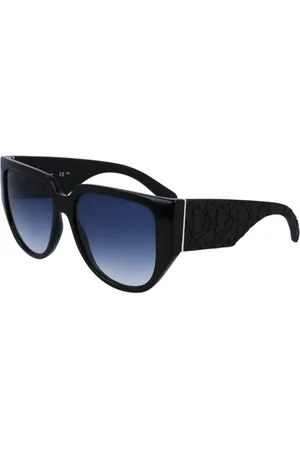 Salvatore Ferragamo Femme, Accessoires, Noir, Taille: ONE Size Lunettes de soleil oversize en acétate