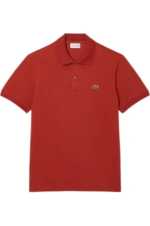 Lacoste Homme, Tops, Rouge, Taille: XL Polo à Col Bordé de Côtes