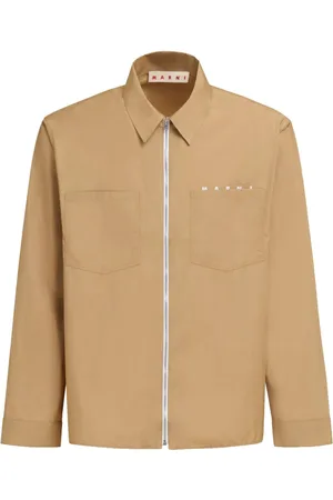 Marni Homme, Chemises, , Taille: L Chemise Zippée à Logo Imprimé