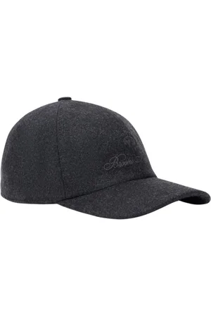 Brooks Brothers Unisex, Accessoires, Gris, Taille: ONE Size Casquette de baseball en laine et cachemire avec logo