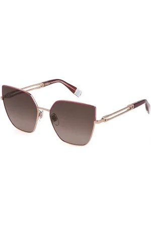 Furla Femme, Accessoires, Brun, Taille: ONE Size Lunettes de soleil multicolores en métal