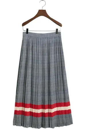 GANT Femme, Jupes, Bleu, Taille: 40 FR Jupe plissée à carreaux