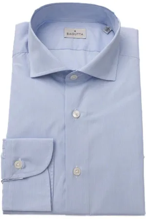 BAGUTTA Homme, Chemises, Bleu, Taille: S Chemise élégante en coton bleu clair avec col français