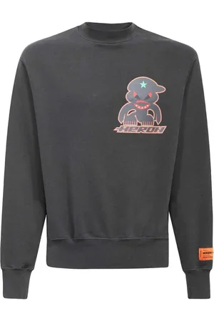 Heron Preston Homme, Sweatshirts et sweats à capuche, Gris, Taille: XL SweaT-shirt en coton avec imprimé avant et arrière