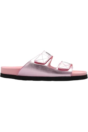 Palm Angels Femme, Chaussures, Rose, Taille: 36 EU Slides avec Logo