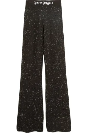 Palm Angels Femme, Pantalons, Noir, Taille: 36 FR Soiree Knit Logo Pants
