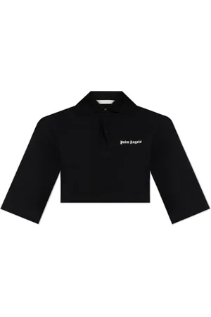 Palm Angels Femme, Tops, Noir, Taille: 36 FR Short Polo