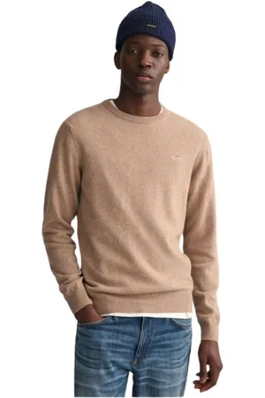 GANT Homme, Pulls, , Taille: S Pull Col Rond en Laine Ultra Fine