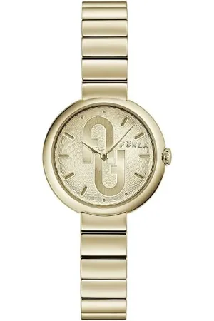 Furla Femme, Accessoires, Jaune, Taille: ONE Size Montre à Quartz Analogique