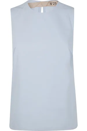 Nº21 Femme, Tops, Bleu, Taille: 44 FR Chemise en coton