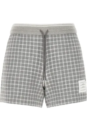 Thom Browne Femme, Shorts, Gris, Taille: 36 FR Short décontracté en mélange de coton pour femme