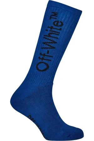 OFF-WHITE Homme, Sous-vêtements, Bleu, Taille: ONE Size Chaussettes Mi-Mollet Logo Flèche