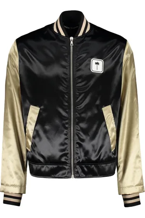 Palm Angels Homme, Vestes, Noir, Taille: S Blouson Bomber en Nylon avec Détail Logo