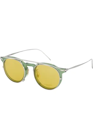 Oliver Peoples Unisex, Accessoires, Vert, Taille: S Lunettes de soleil optiques rondes à clipser