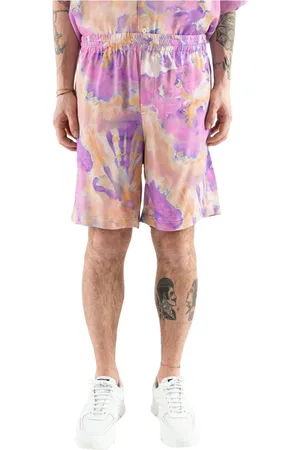 Msgm Homme, Shorts, Violet, Taille: L Short Tie Dye