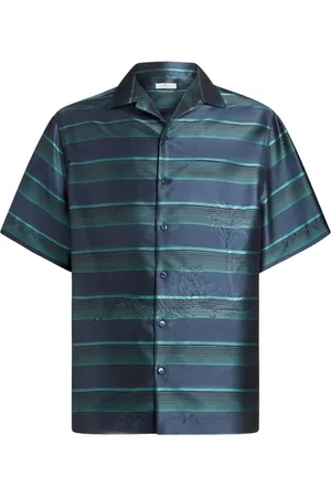 Etro Homme, Chemises, Bleu, Taille: M Chemise Rayée Bleue Col Français