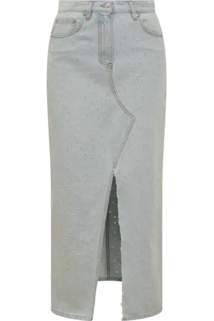 Msgm Femme, Jupes, Bleu, Taille: 36 FR Jupe en jean