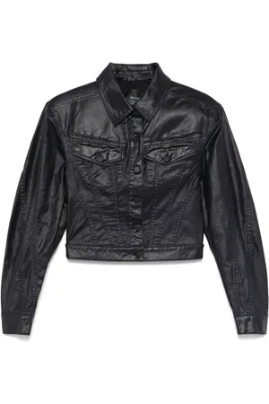 MUGLER Femme, Vestes, Bleu, Taille: 40 FR Veste en jean à effet ciré