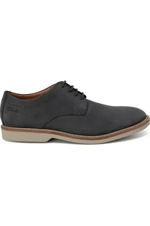 Clarks Homme, Chaussures, Gris, Taille: 42 EU Chaussures Grises en Daim à Lacets