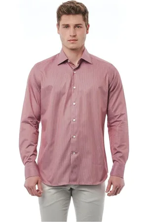 BAGUTTA Homme, Chemises, Rouge, Taille: M Chemise Regular Fit Col Italien Intemporelle