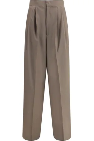 Sa Su Phi Femme, Pantalons, Gris, Taille: 36 FR Elegant Wide-Leg Wool Pants