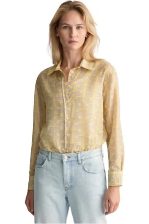 GANT Femme, Blouses et Chemises, Multicolore, Taille: 38 FR Chemise Imprimée