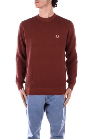 Fred Perry Homme, Pulls, Brun, Taille: S Pulls Logo Frontal