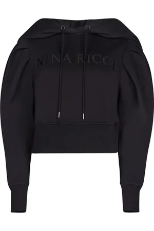 Nina Ricci Femme, Sweatshirts et sweats à capuche, Noir, Taille: 40 FR Sweat à Capuche Court Logo