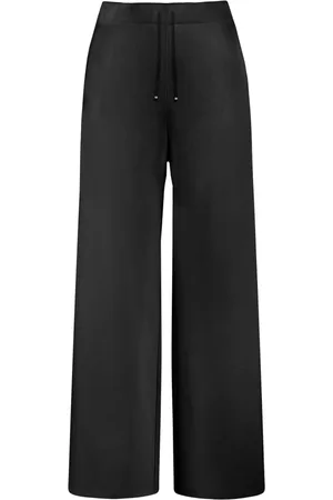 Bomboogie Femme, Pantalons, Noir, Taille: 44 FR Pantalons Palazzo en Coton Biologique